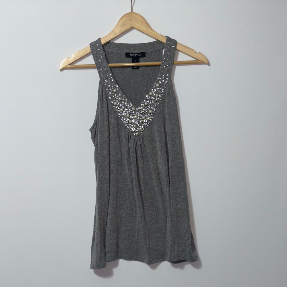 White House black market women’s gray tank size small